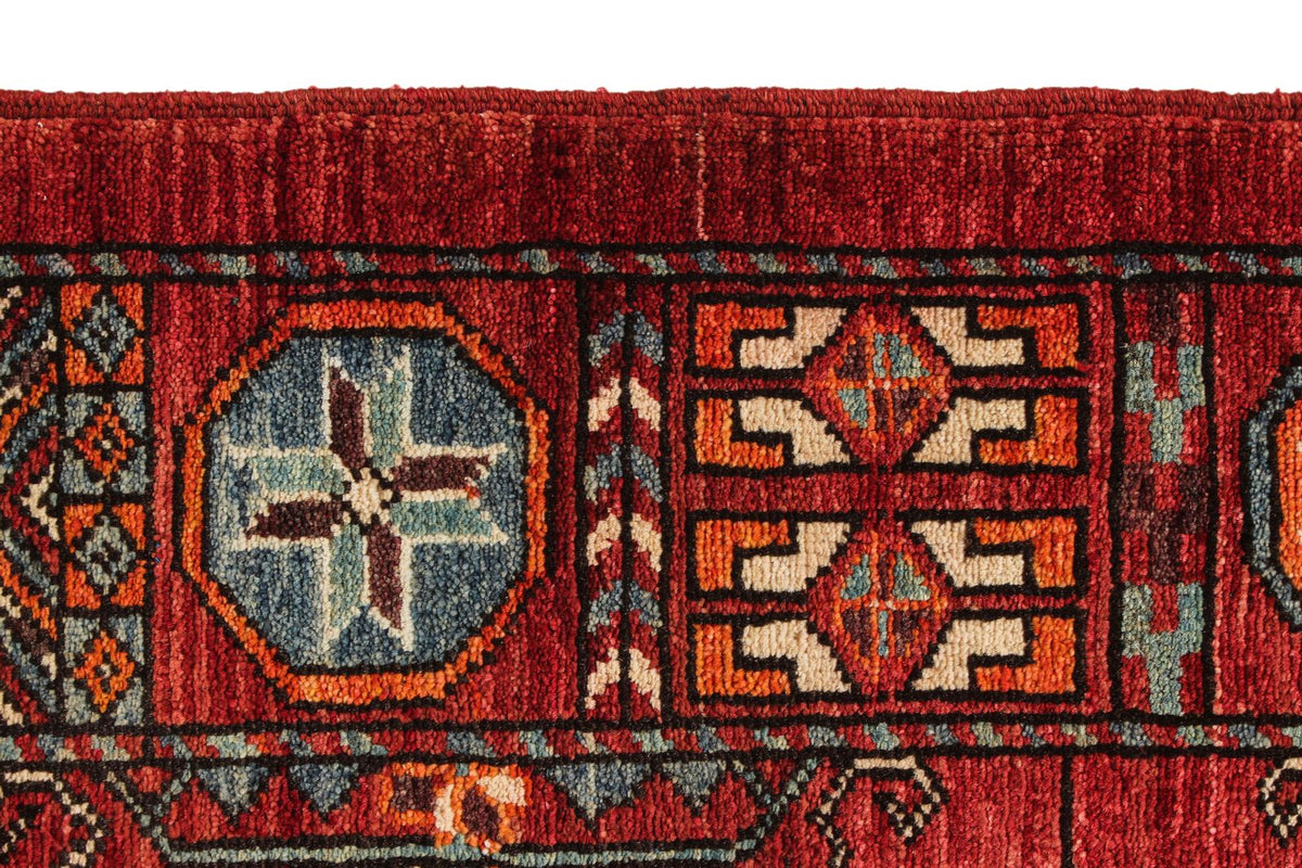 8x10 Red Turkish Tribal Rug