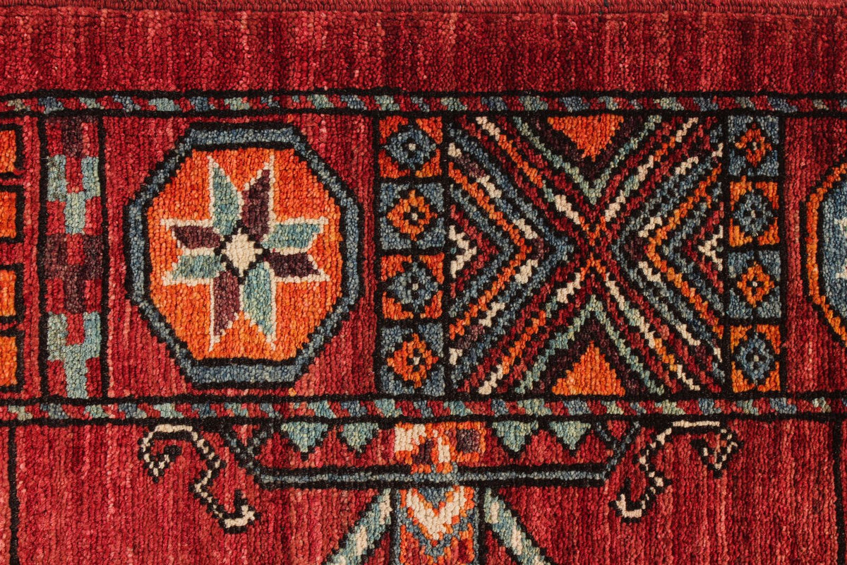 8x10 Red Turkish Tribal Rug