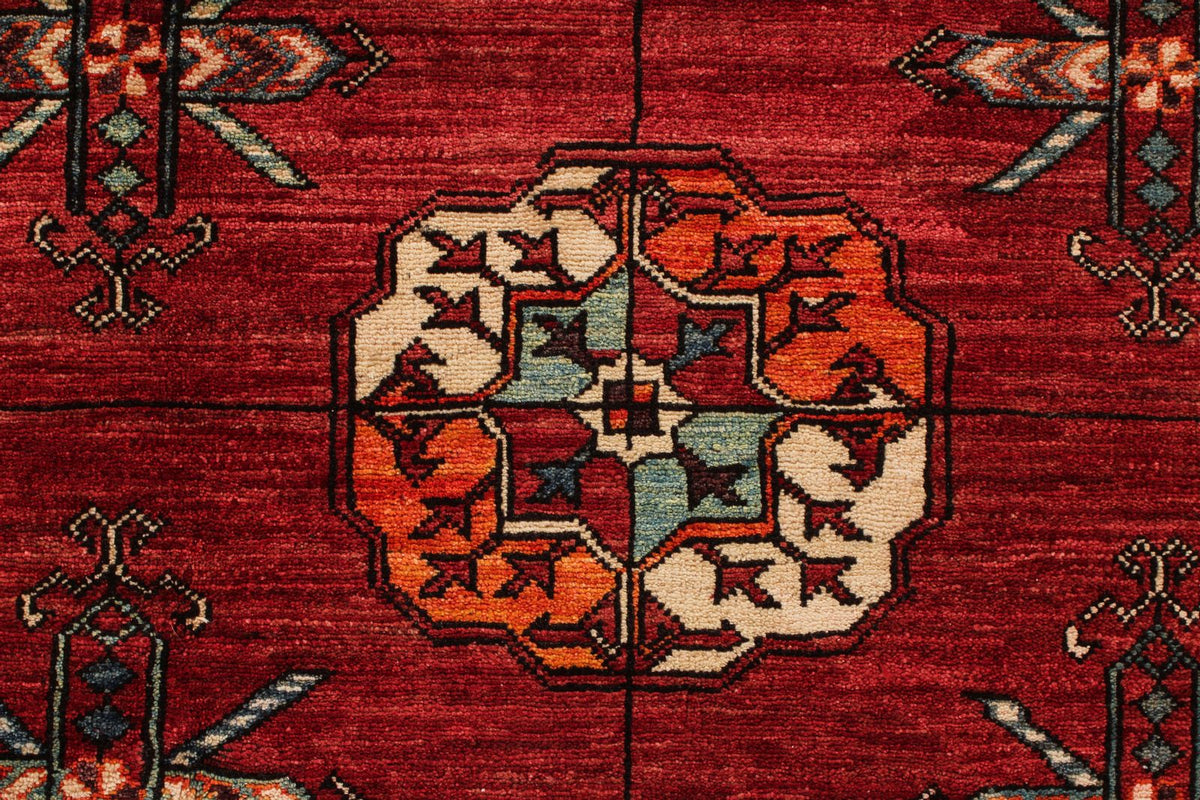 8x10 Red Turkish Tribal Rug