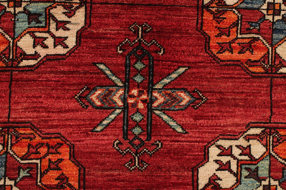 8x10 Red Turkish Tribal Rug