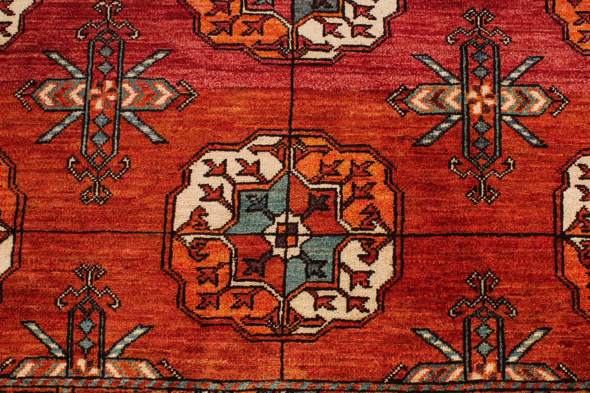 8x10 Red Turkish Tribal Rug