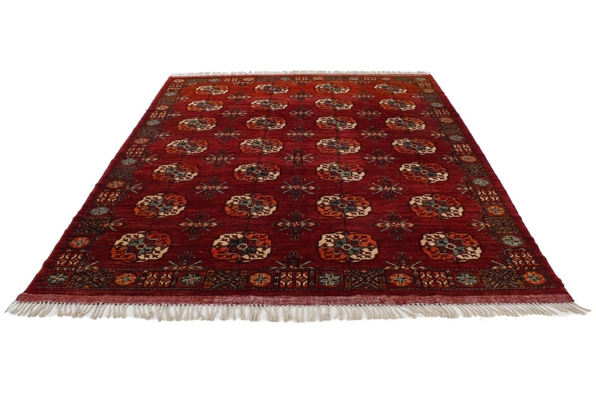 8x10 Red Turkish Tribal Rug