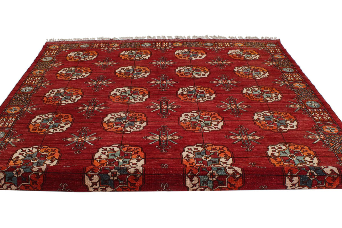 8x10 Red Turkish Tribal Rug