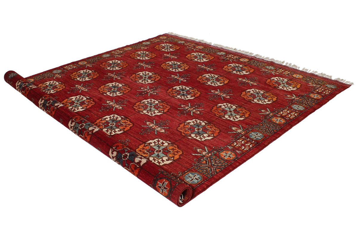 8x10 Red Turkish Tribal Rug