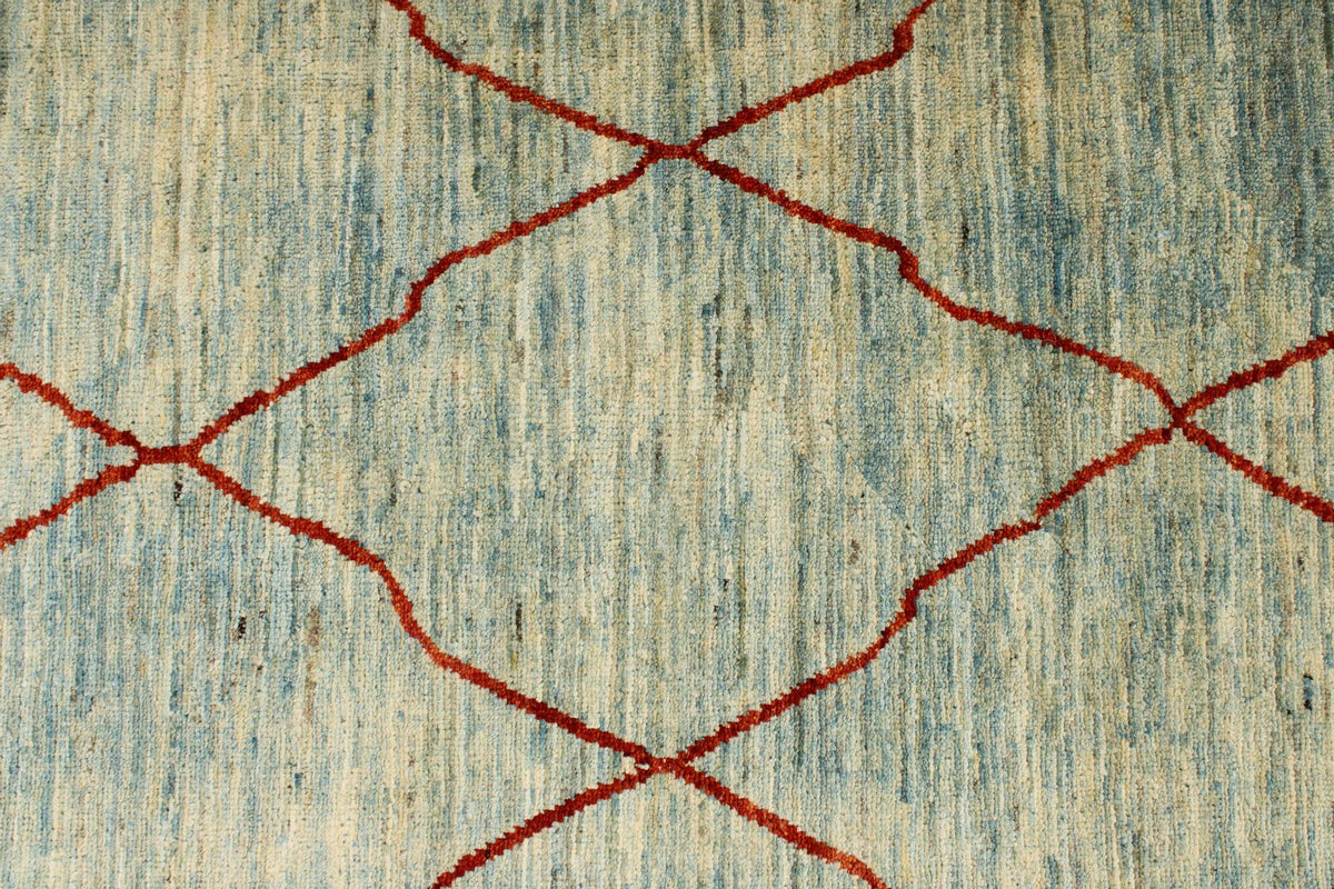 10x14 Light Blue and Ivory Modern Contemporary Rug