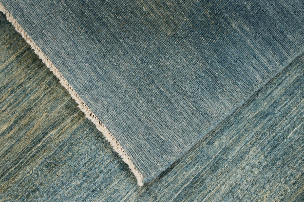 4x6 Blue and Beige Turkish Oushak Rug