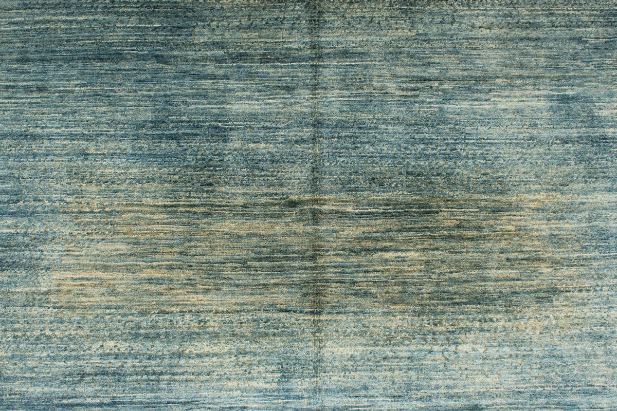 4x6 Blue and Beige Turkish Oushak Rug