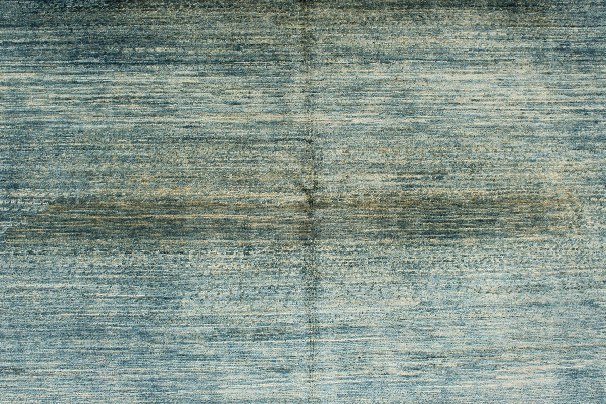 4x6 Blue and Beige Turkish Oushak Rug