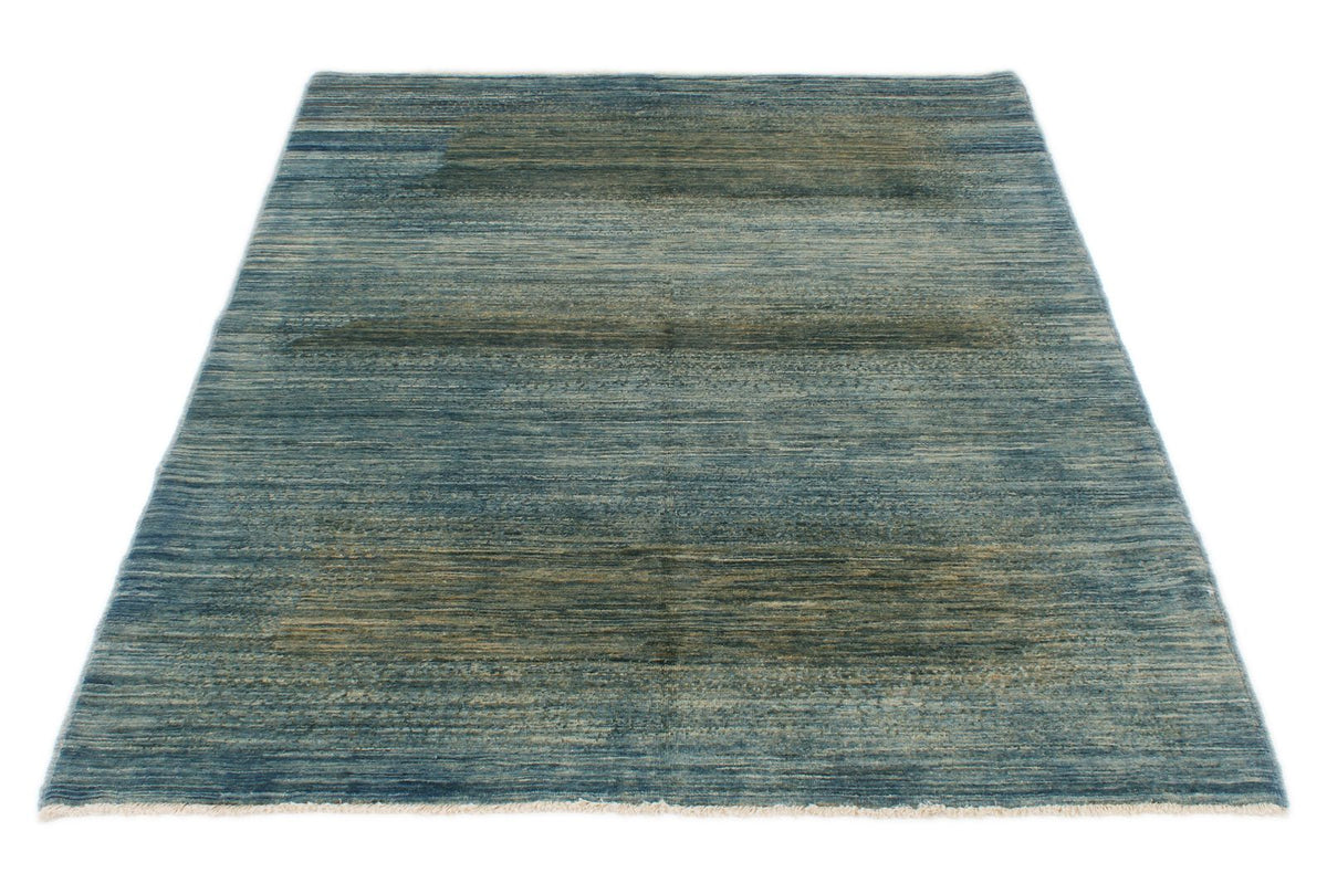 4x6 Blue and Beige Turkish Oushak Rug