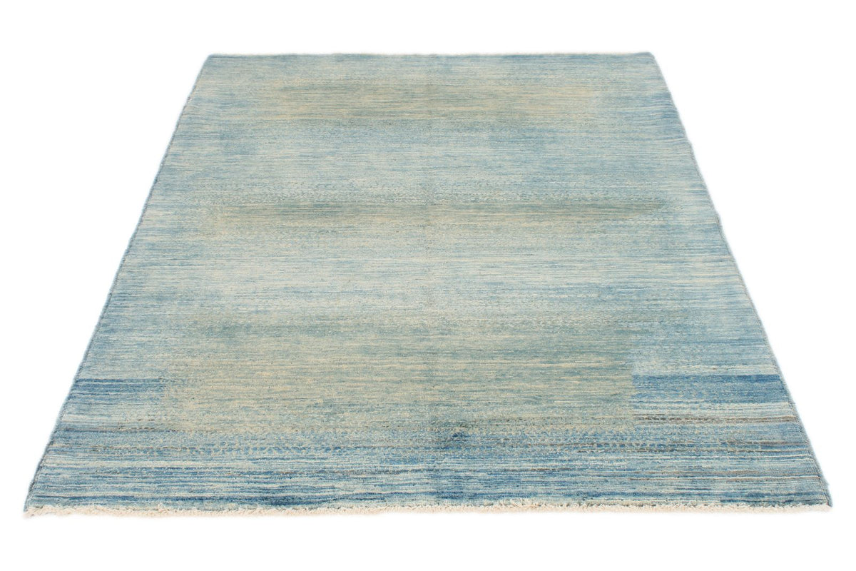 4x6 Blue and Beige Turkish Oushak Rug