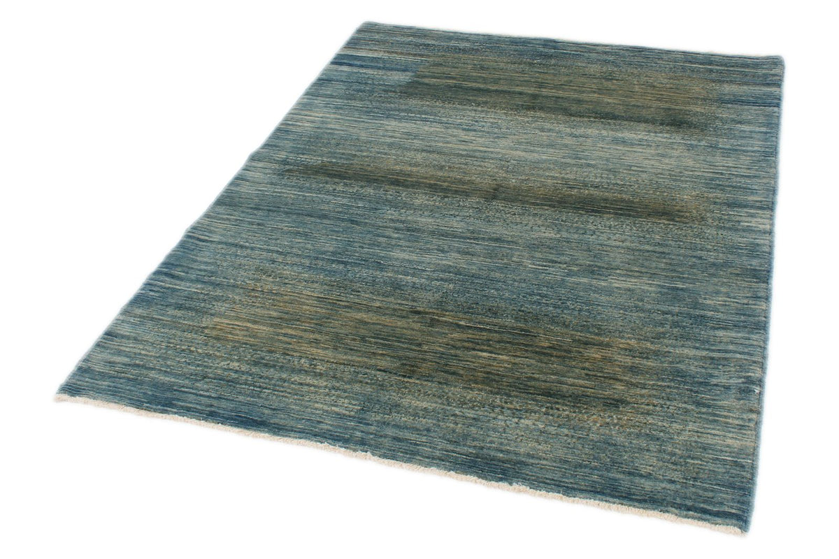 4x6 Blue and Beige Turkish Oushak Rug
