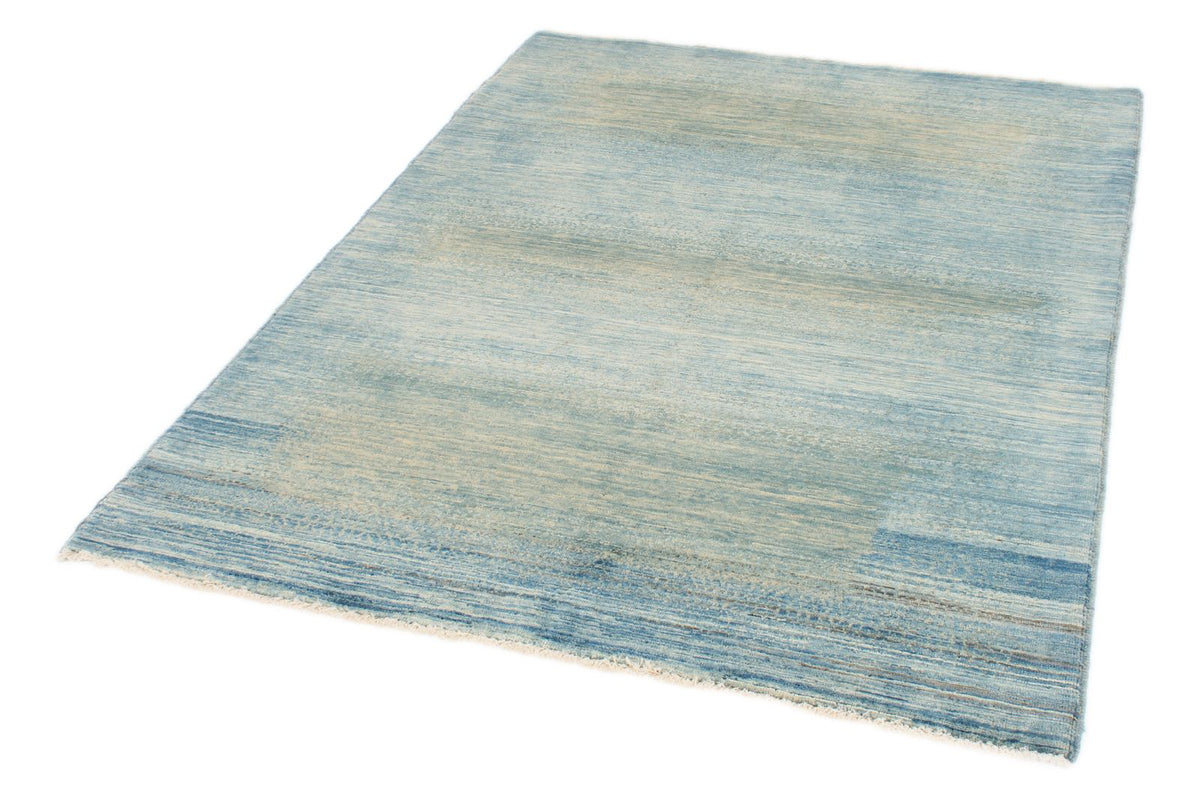 4x6 Blue and Beige Turkish Oushak Rug