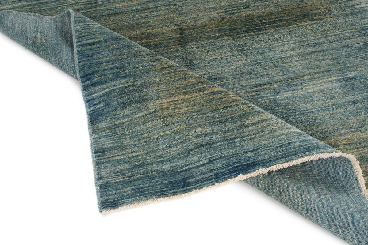 4x6 Blue and Beige Turkish Oushak Rug