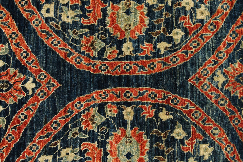 4x6 Navy and Beige Anatolian Traditional Rug