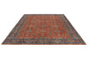 9x12 Rust nad Navy Traditional Rug