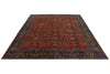 9x12 Rust nad Navy Traditional Rug