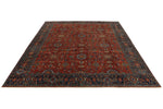 9x12 Rust nad Navy Traditional Rug