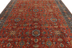 9x12 Rust nad Navy Traditional Rug