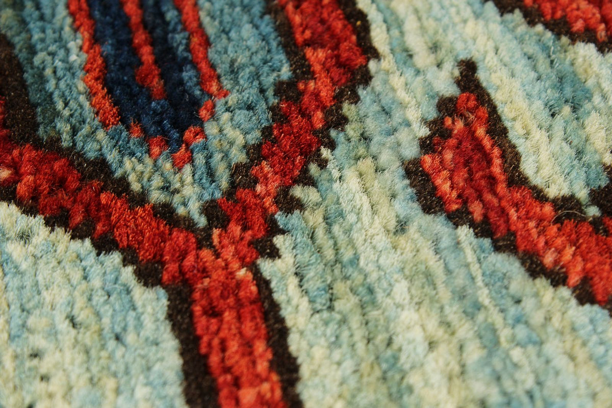 3x8 Navy and Red Traditional Runner