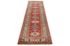 3x10 Red and Ivory Kazak Tribal Runner