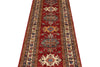 3x10 Red and Ivory Kazak Tribal Runner