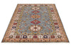 5x7 Gray and Ivory Kazak Tribal Rug