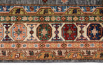 5x7 Gray and Ivory Kazak Tribal Rug