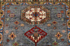 5x7 Gray and Ivory Kazak Tribal Rug