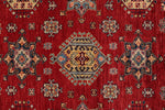 10x10 Red and Ivory Kazak Tribal Rug