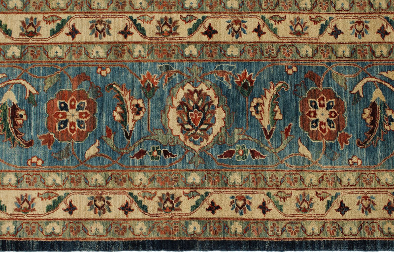 10x14 Navy and Light Blue Anatolian Traditional Rug