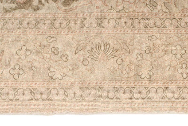 7x10 Beige and Brown Turkish Traditional Rug