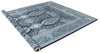 8x11 Navy and White Turkish Antep Rug