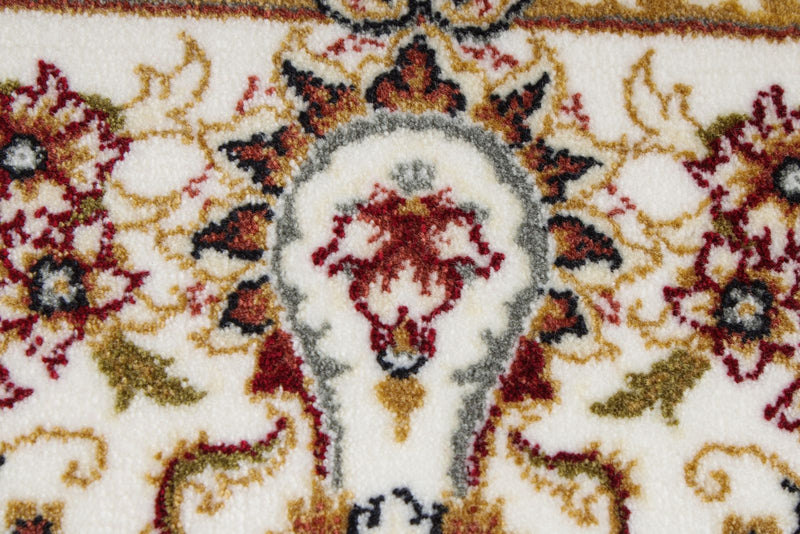 7x10 Red and Ivory Turkish Antep Rug