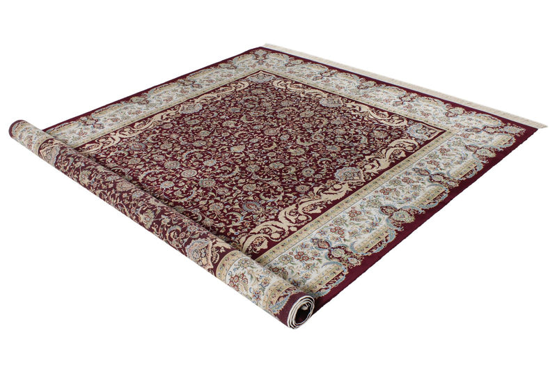 7x10 Red and Ivory Turkish Antep Rug