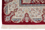 7x10 Red and Ivory Turkish Antep Rug