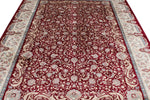 7x10 Red and Ivory Turkish Antep Rug