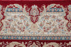 7x10 Red and Ivory Turkish Antep Rug