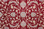 7x10 Red and Ivory Turkish Antep Rug