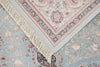 7x10 Blue and Ivory Turkish Antep Rug