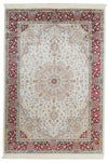 7x10 Ivory and Red Turkish Antep Rug