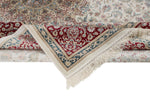 7x10 Ivory and Red Turkish Antep Rug