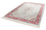 7x10 Ivory and Red Turkish Antep Rug