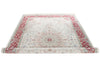 7x10 Ivory and Red Turkish Antep Rug