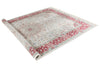 7x10 Ivory and Red Turkish Antep Rug