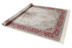 7x10 Ivory and Red Turkish Antep Rug