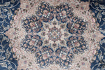 7x10 Blue and Beige Turkish Antep Rug