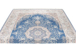 7x10 Blue and Beige Turkish Antep Rug