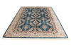 7x10 Blue and Ivory Turkish Antep Rug