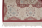 7x10 Red and Ivory Turkish Antep Rug