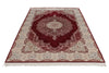 7x10 Red and Ivory Turkish Antep Rug